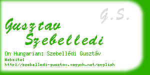 gusztav szebelledi business card