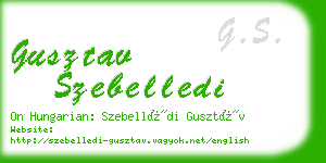 gusztav szebelledi business card